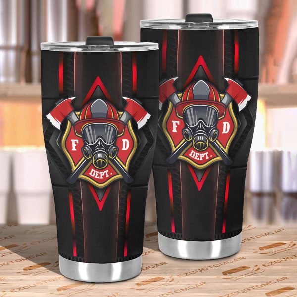 military car accessories custom car tumblers cup us firefighter kld3q
