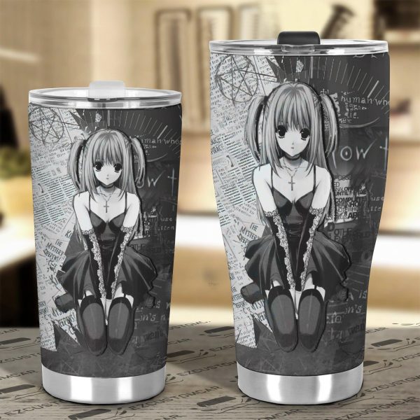 misa amane car tumbler cup cutsom death note black white anime car accessories uos4b