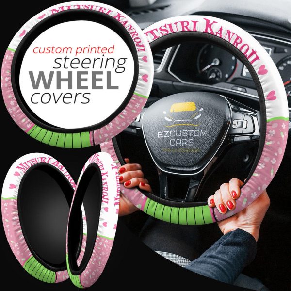 mitsuri kanroji anime steering wheel cover custom anime demon slayer car accessories ey0ts