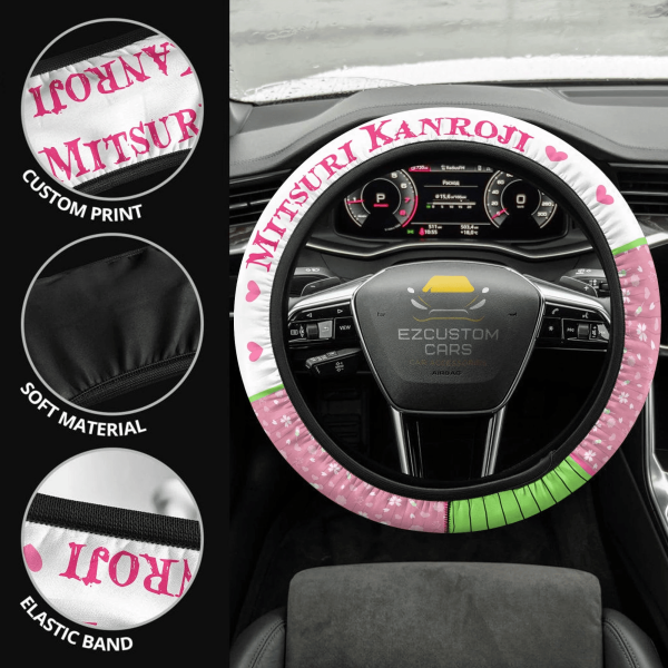mitsuri kanroji anime steering wheel cover custom anime demon slayer car accessories ndt6n