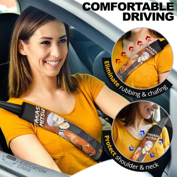 Mitsuya Seat Belt Covers Custom Tokyo Revengers Anime Car Accessories