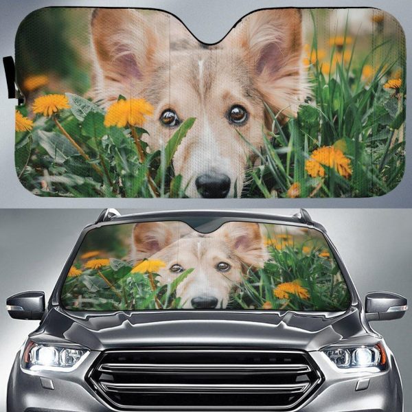 Mixed Breed Cute Car Sun Shade