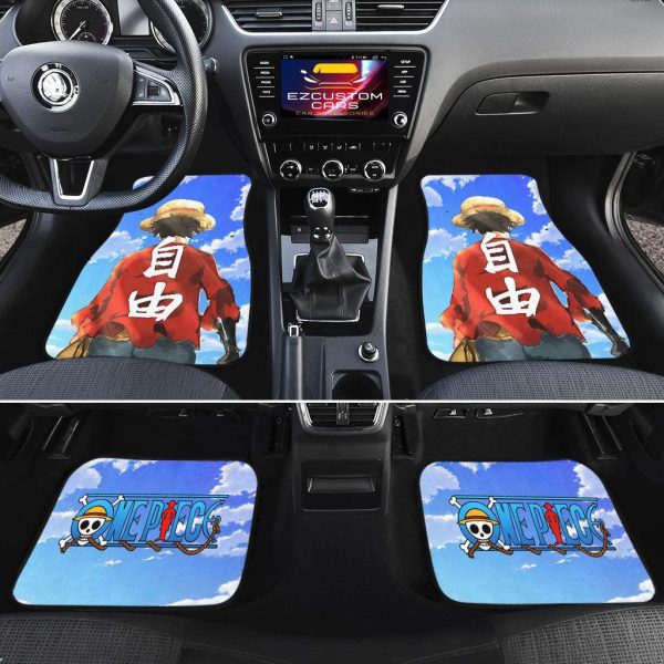 monkey d luffy car floor mats one piece anime decor for cars car accessories wtpfb