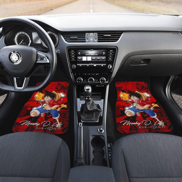 monkey d luffy car floor mats one piece anime decor for cars lppgu