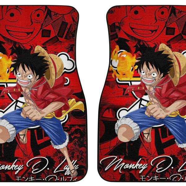 monkey d luffy car floor mats one piece anime decor for cars wo0td
