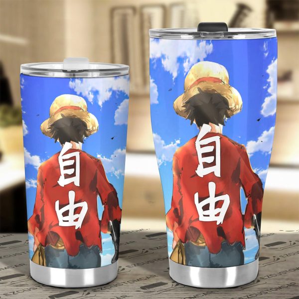 monkey d luffy car tumbler cup one piece anime car accessories 2r2xn