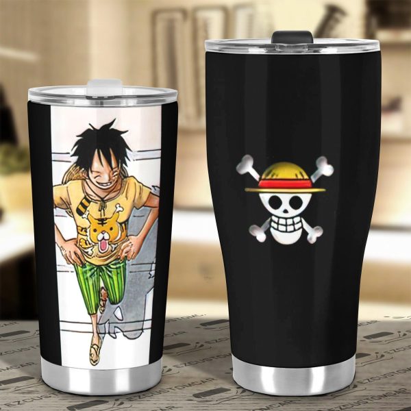monkey d luffy car tumbler cup one piece anime car accessories jqcbk