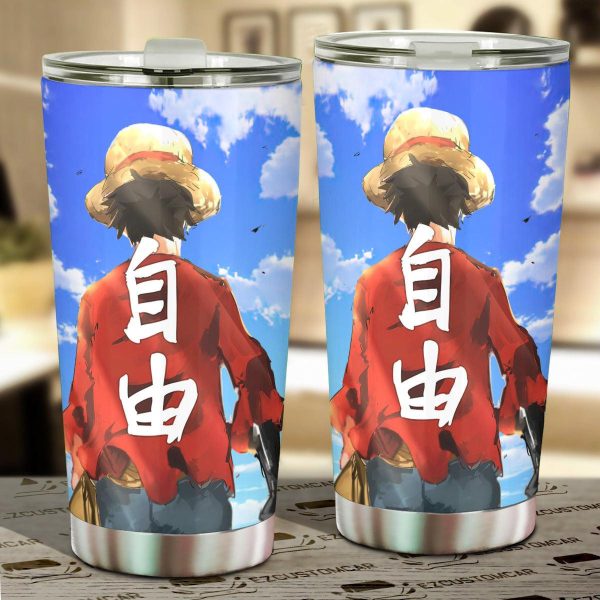 One Piece Car Accessories Anime Car Tumblers Cup Luffy