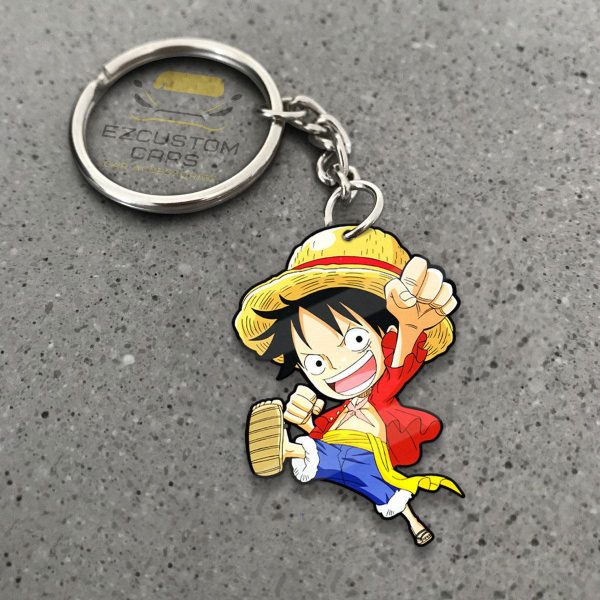Mihawk Dracule Keychains Custom One Piece Anime Car Accessories