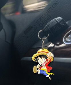 monkey d luffy keychains custom one piece anime car accessories gzsbj