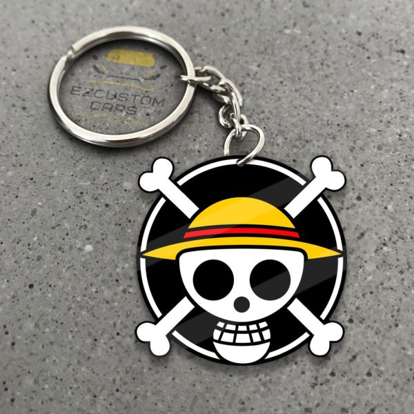 monkey d luffy keychains custom symbols one piece anime car accessories auhxa