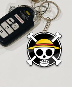 monkey d luffy keychains custom symbols one piece anime car accessories egc53