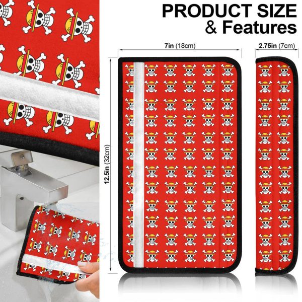 monkey d luffy seat belt covers custom one piece anime car accessories lnges