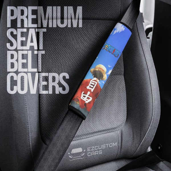 monkey d luffy seat belt covers one piece anime car accessories pbyak