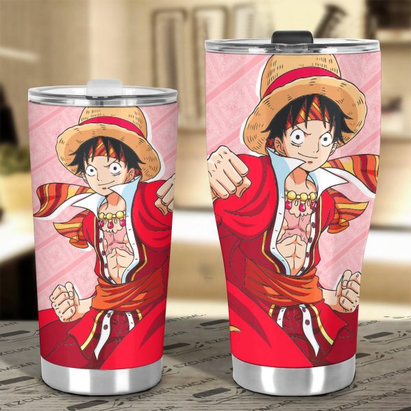 monkey d luffy stainless steel tumbler one piece anime car accessories djcju