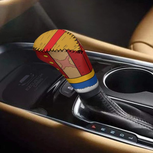 monkey d luffy uniform shift knobs car covers set custom one piece anime car accessories igapq