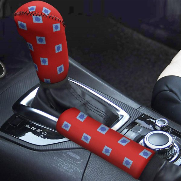 Monkey D. Luffy Shift Knobs Car Covers Set Custom One Piece Wano Arc Anime Car Accessories