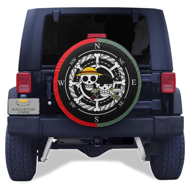 Monkey D. Luffy x Roronoa Zoro Spare Tire Cover Custom One Piece Anime Car Accessories