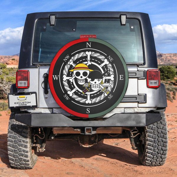 Monkey D. Luffy x Roronoa Zoro Spare Tire Cover Custom One Piece Anime Car Accessories
