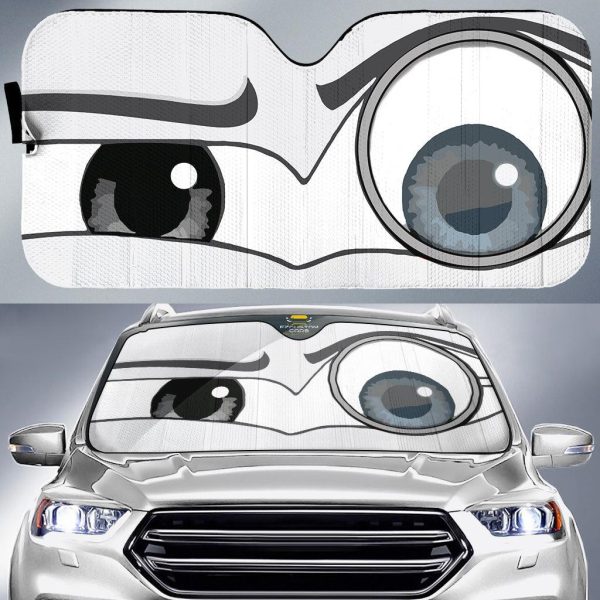 Monocle Eyes Cartoon Custom Car Windshield Sunshades