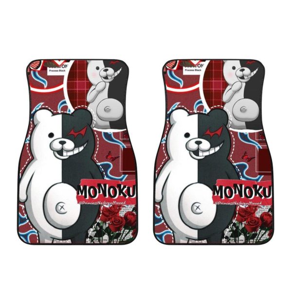 Monokuma Car Floor Mats Danganronpa Anime Car Accessories