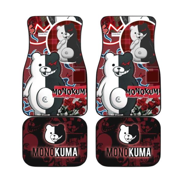 Monokuma Car Floor Mats Danganronpa Anime Car Accessories Monokuma Car Floor Mats Danganronpa Anime Car Accessories