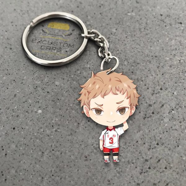 Morisuke Yaku Nekoma High Keychains Custom Haikyuu Car Accessories