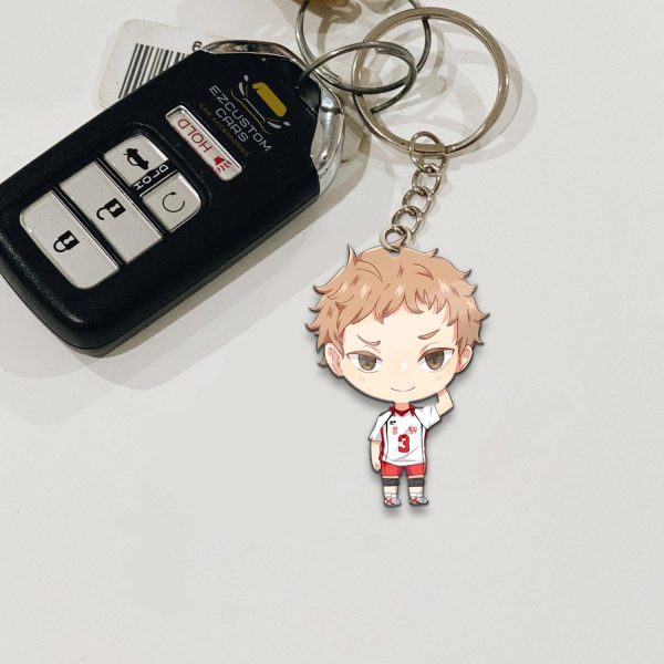 Morisuke Yaku Nekoma High Keychains Custom Haikyuu Car Accessories