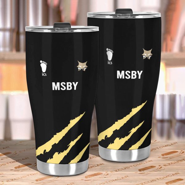 msby black jackal stainless steel tumbler custom haikyuu anime car accessories i3gdd