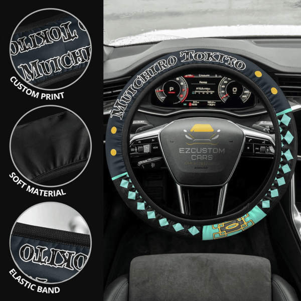 muichiro tokito anime steering wheel cover custom anime demon slayer car accessories mdxpv