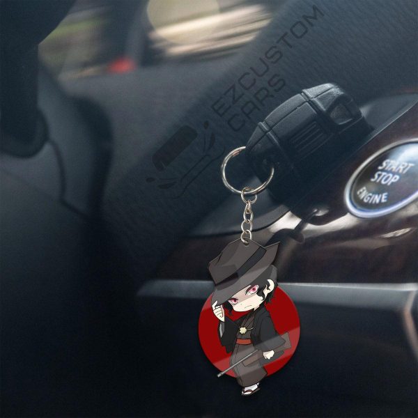 muzan kibutsuji custom car accessories demon slayer anime keychains nyy5t