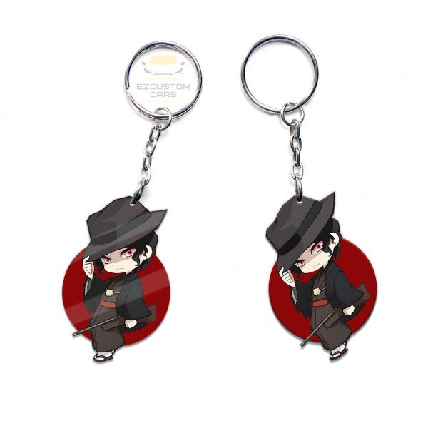 muzan kibutsuji custom car accessories demon slayer anime keychains o95fw