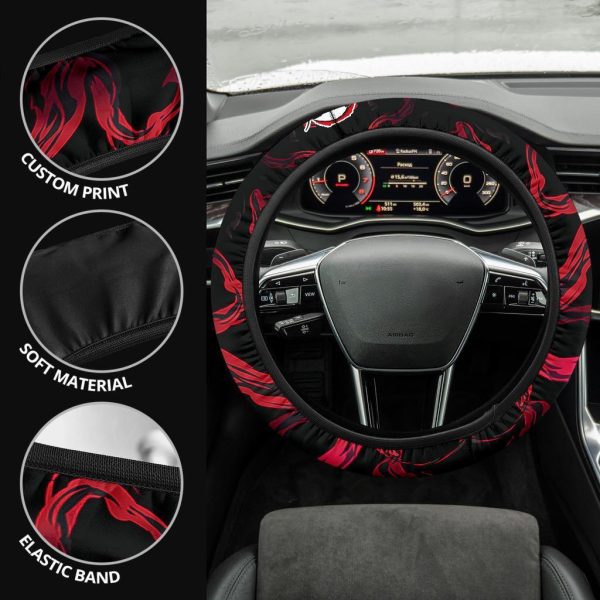muzan kibutsuji demon slayers car accessorries anime steering wheel cover m8srz