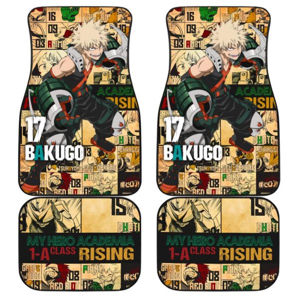 Bakugo Manga Car Floor Mats Anime My Hero Academia Fan Gift