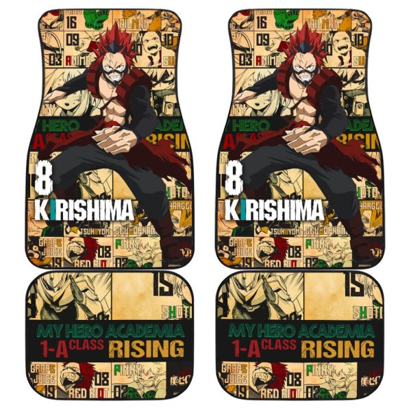 Eijiro Kirishima Car Floor Mats  My Hero Academia Anime Car Accessories