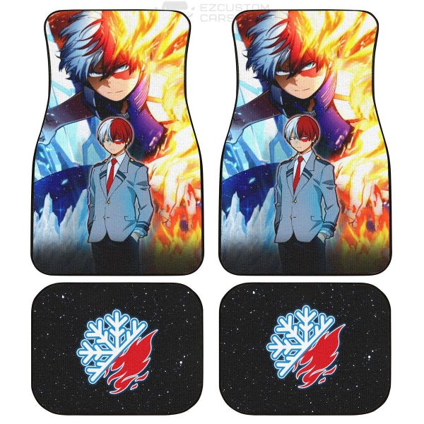 My Hero Academia Anime Car Floor Mats Custom Shoto Todoroki Car Accessories