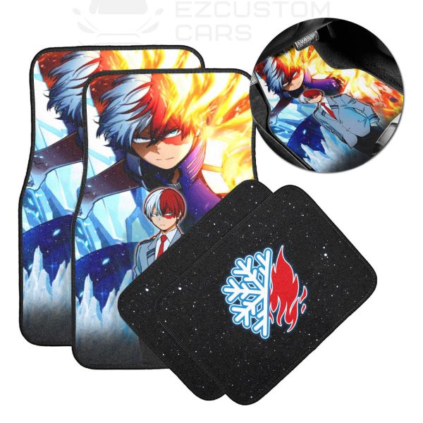 My Hero Academia Anime Car Floor Mats Custom Shoto Todoroki Car Accessories
