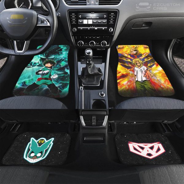 my hero academia anime car floor mats deku x all might custom car accessories gma2r