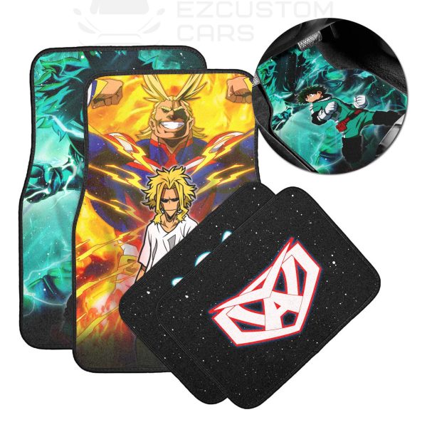 my hero academia anime car floor mats deku x all might custom car accessories zphrr