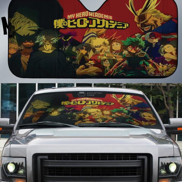 My Hero Academia Anime Car Windshield Sun Shade MHA Anime Car Accessories