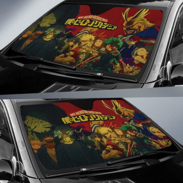 My Hero Academia Anime Car Windshield Sun Shade MHA Anime Car Accessories