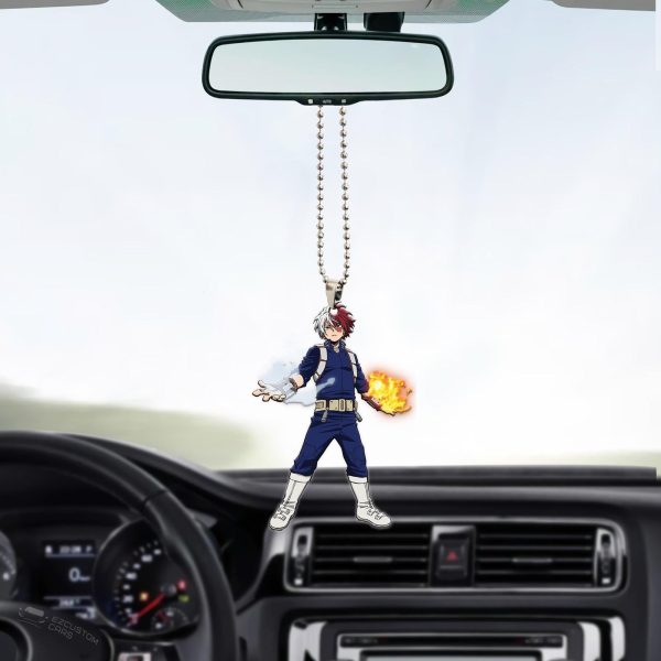 Shoto Todoroki Keychains Custom My Hero Academia Anime Car Accessories