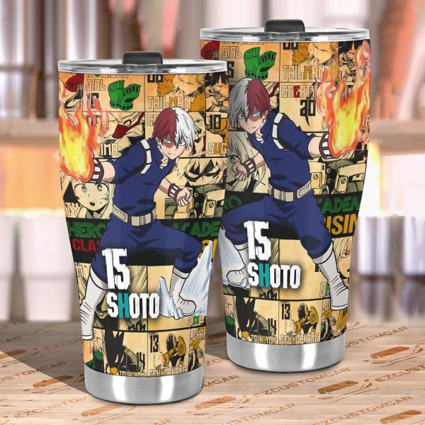 my hero academia car accessories anime car tumbler cup shoto hero nirts