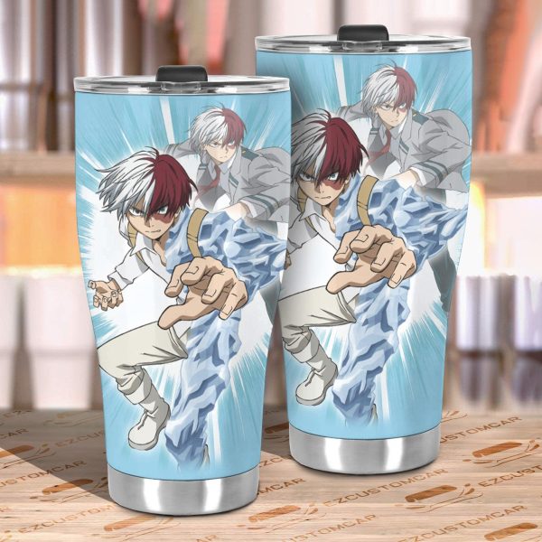 my hero academia car accessories anime car tumbler cup shoto todoroki mha um38n