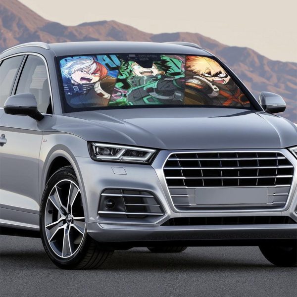 My Hero Academia Car Plus Ultra Anime Windshield Sun Shade Anime Car Accessories