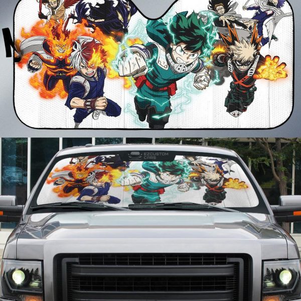 my hero academia car sun shade anime car accessories main characters fez9g