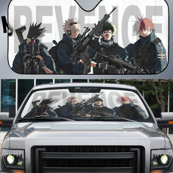 My Hero Academia Car Windshield Sun Shade Anime Car Accessories