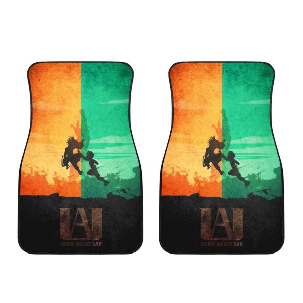 my hero academia izuku and bakugo car floor mats car accessories pcvhn