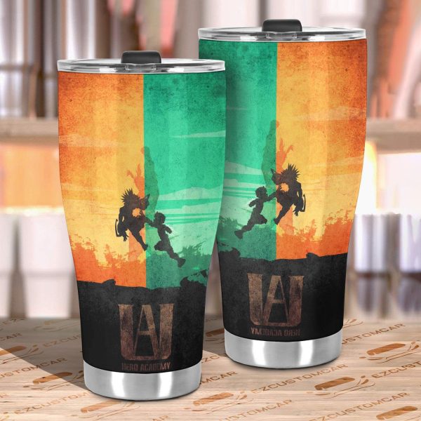 my hero academia izuku and bakugo car tumbler cup car accessories mz3fq