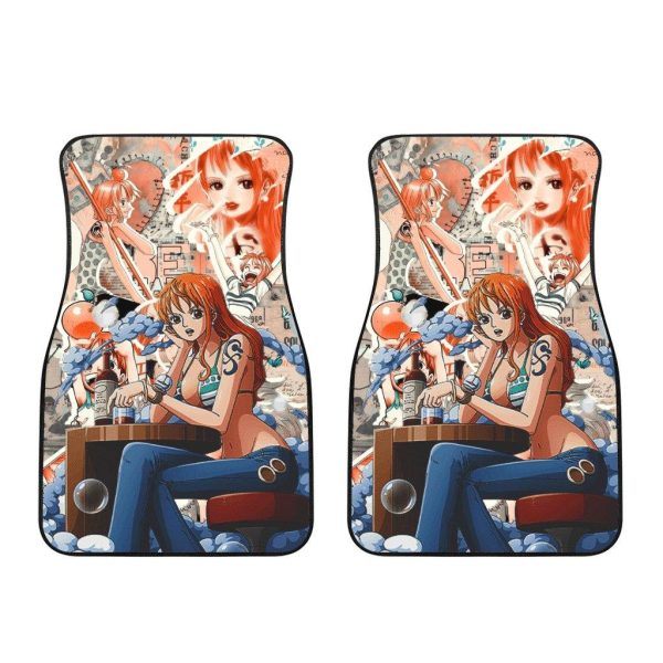 nami car floor mats one piece anime car accessories p5gxr